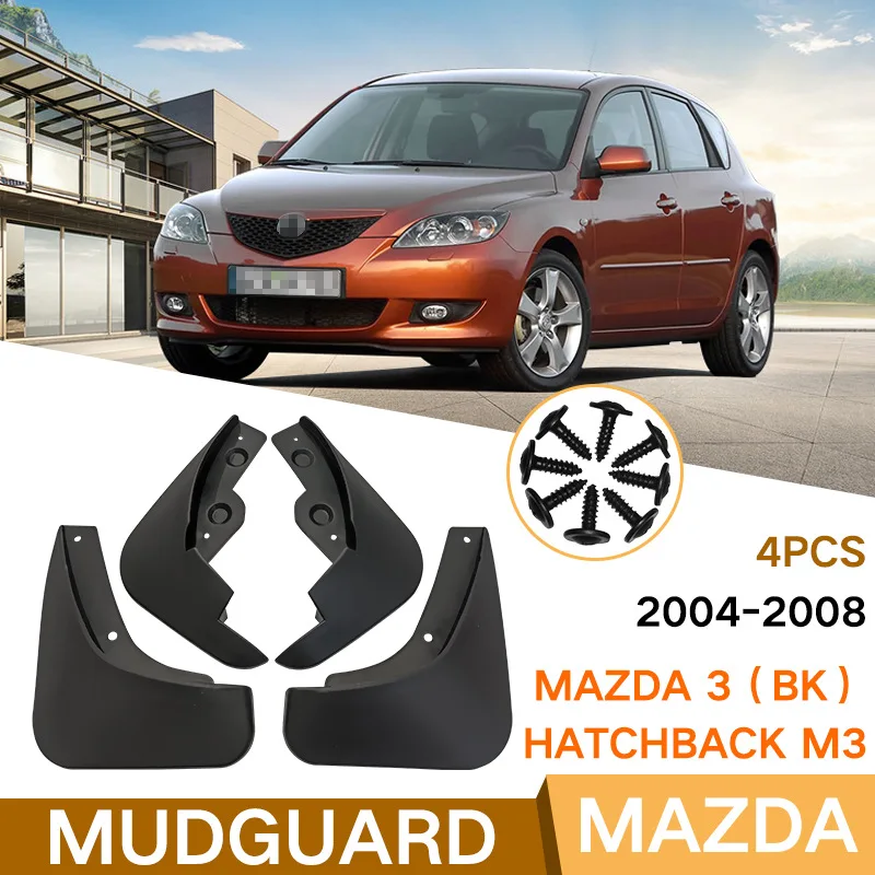 

For Mazda 3 2004-2008 black car mudguard Reduce dust Resist tire dirt car accessories tools