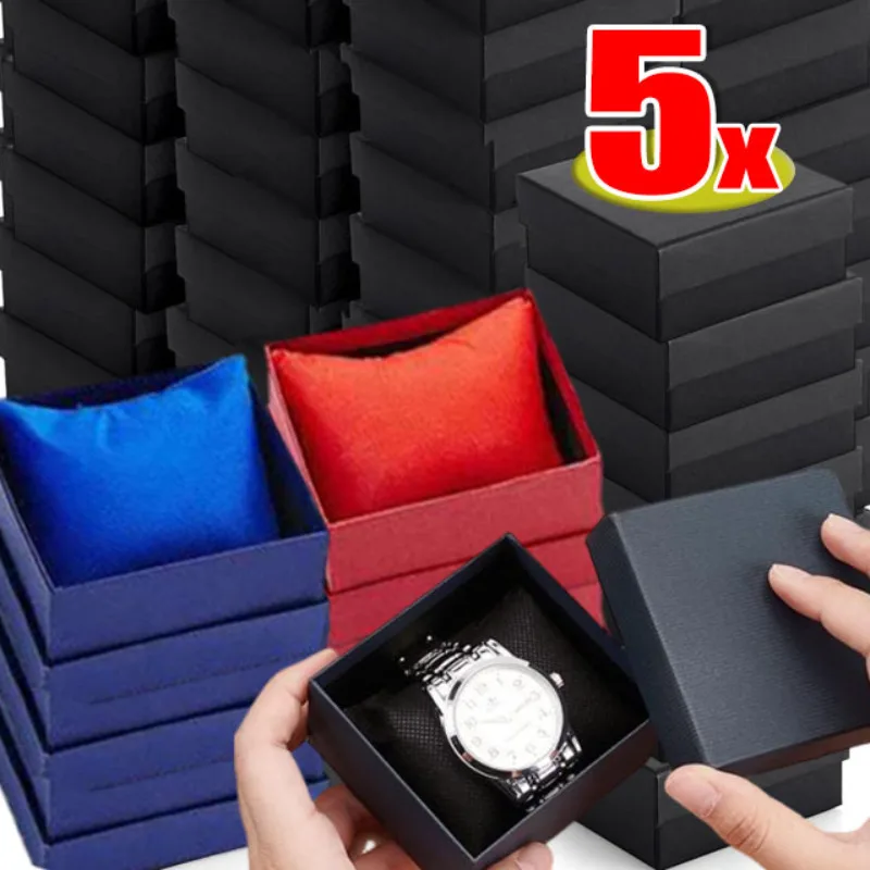 

5pcs Watch Storage Box Paper Single Watch Display Case Wristwatch Holder Travel Jewelry Organizer Mens Gift Watch Collector Case
