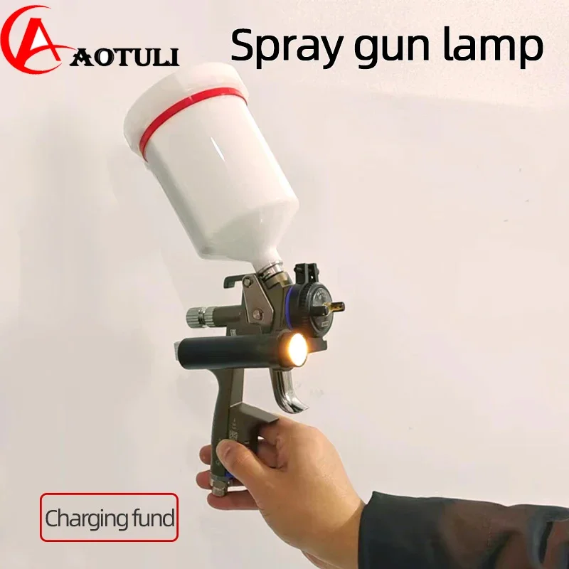 Spray gun lamp light searchlight sunlight rechargeable car paint spraying tool advanced painting operations essential