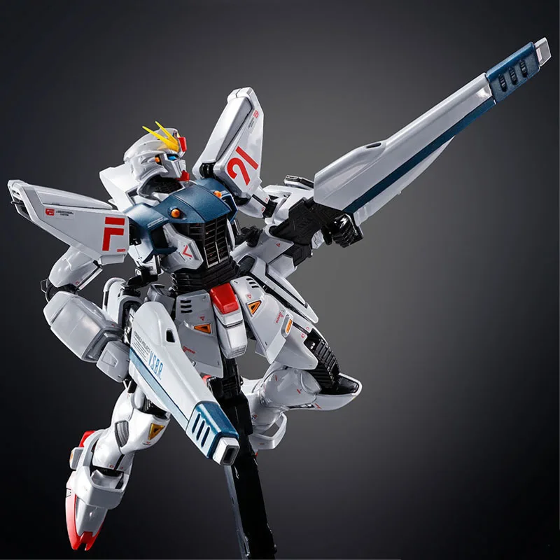 Bandai Original MG Gundam F91 1/100 Anime Action Figure Assembly Model Toys Collectible Model Ornaments Gifts For Children