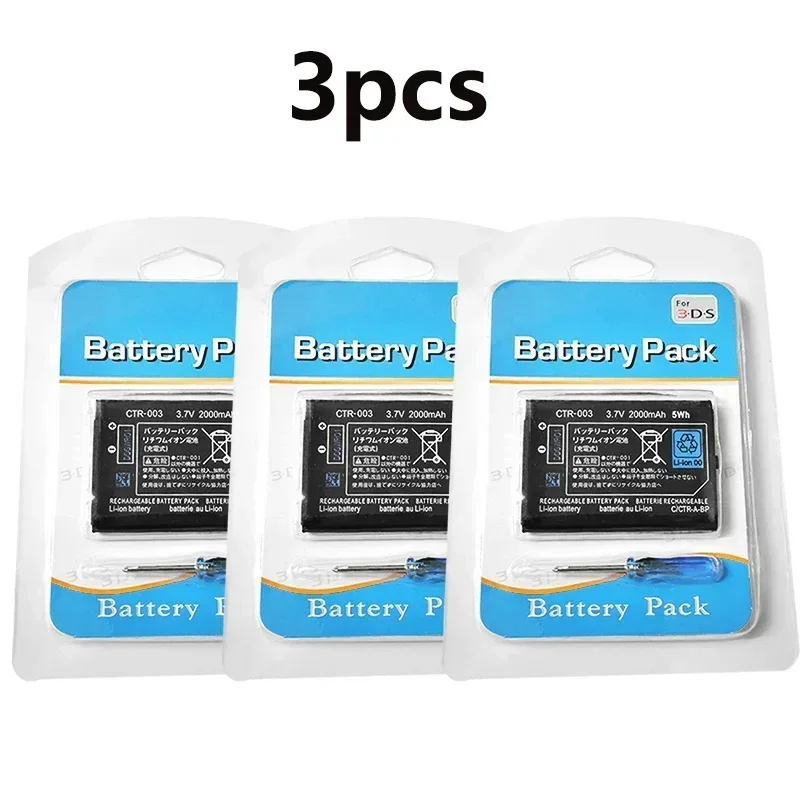 Oplaadbare 3,7V lithiumbatterij voor gameconsole CTR-003 SPR-003 NDSL NEW 3DSLL 3DSXL N3DS 2DS GBA SP Gameboy, vervangende batterij.