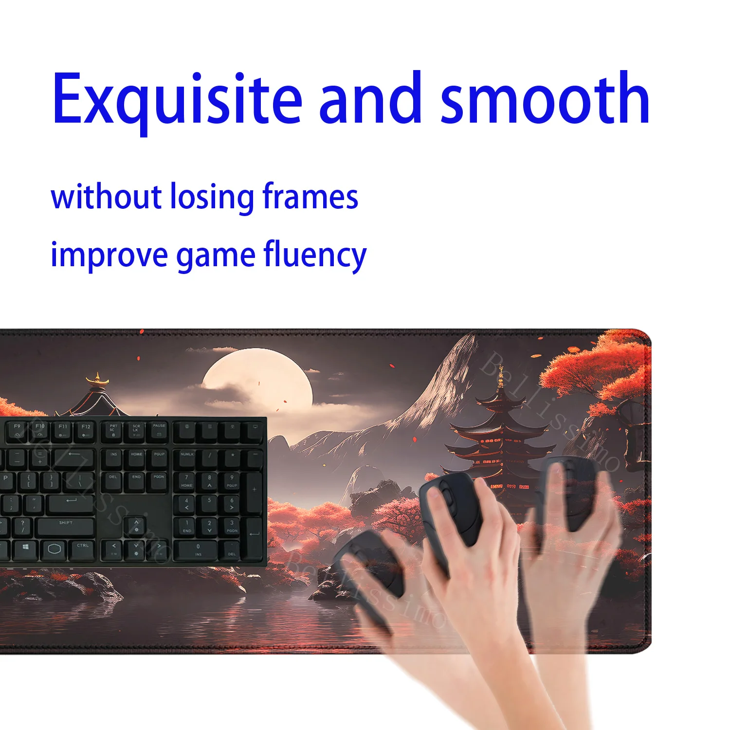 Starry Sky Moon Sakura Scenery cherry blossom mouse pad Large Office Game XXL Rubber Anti-slip desk mat Gaming Keyboard Mousepad