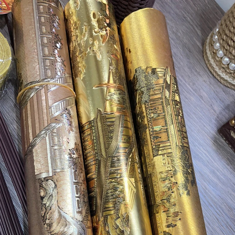 papier-peint-qingming-shanghe-tu-de-95-m-peinture-classique-chinoise-doree-non-auto-adhesif-decoration-murale-renovation-autocollant-mural