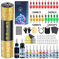 Tattoo Kit POSEIDON Mythology Tattoo Pen Kit For Permanent Makeup Tattoo Machine Kit High Power Tattoo Power Supply Tattoo Gun