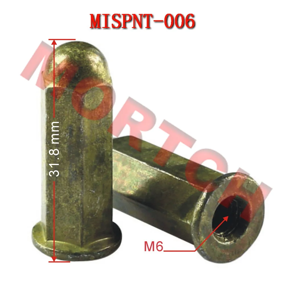 SPNT-006 gy6 auspuff muttern m6 für gy6 125cc 150cc chinesischer scooter moped 152qmi 157qmj motor – Detail 2