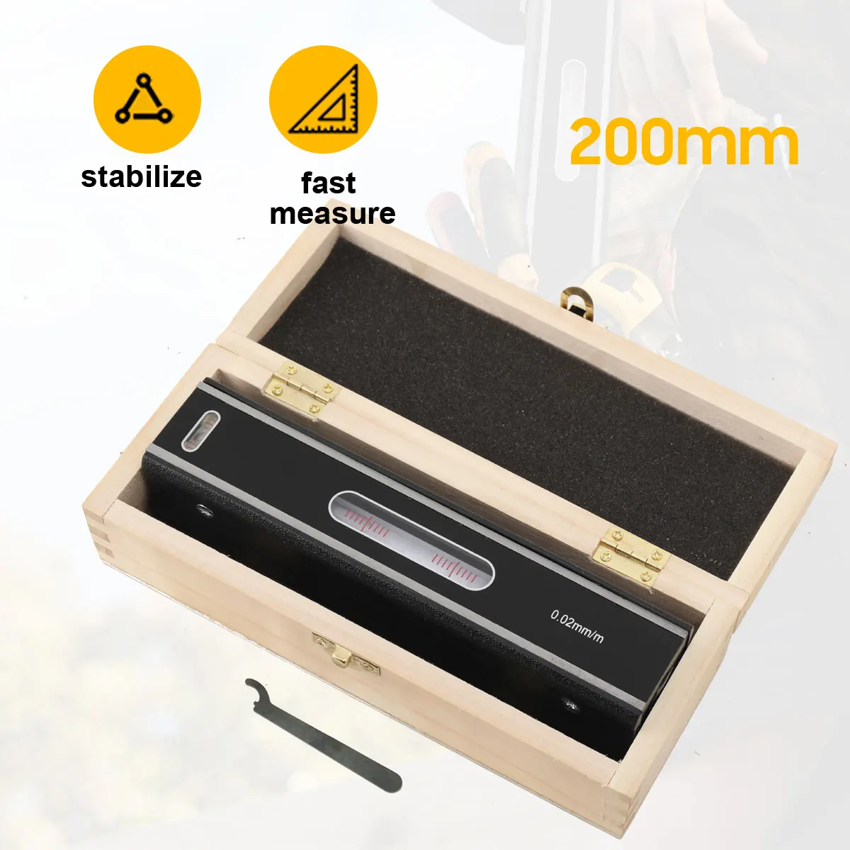 0,02mm 150/200mm Mechanisches Rahmen-Wasserwaagenmessgerät Messwerkzeuge Präzisions-Wasserwaagen zur Gerätejustierung – Detail 14