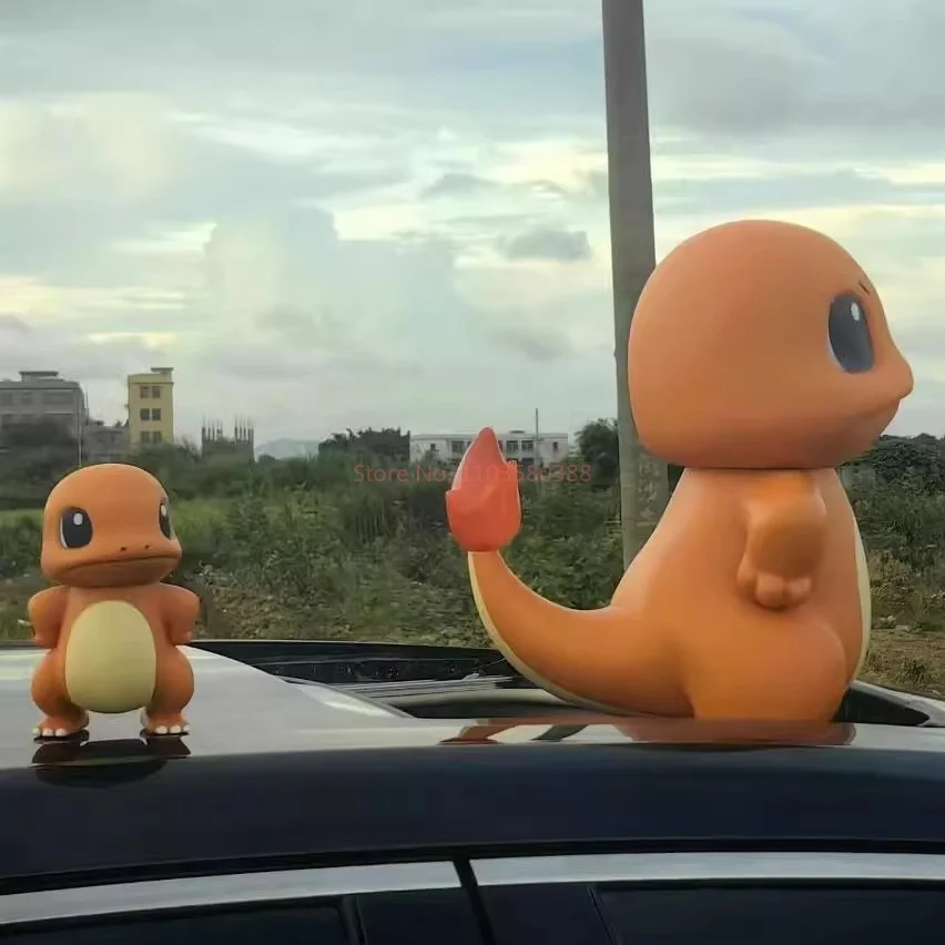 Beliebte Spielzeuge Anime Pokemon Nette Charmander Statue Figur Modell Auto Ornament Zubehör Stolz Und Niedlich Modell Liebenswerte Kinder Spielzeug