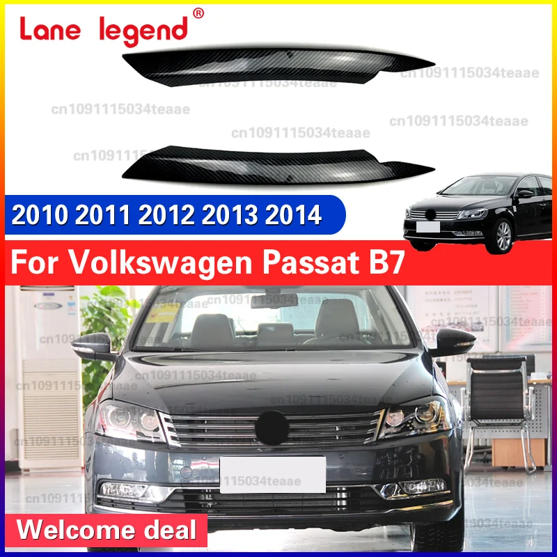 

For Volkswagen VW Passat B7 2010-2014 High Quality Front Headlight Eyebrow Eyelid Lamp Light Eyebrows Sticker Cover