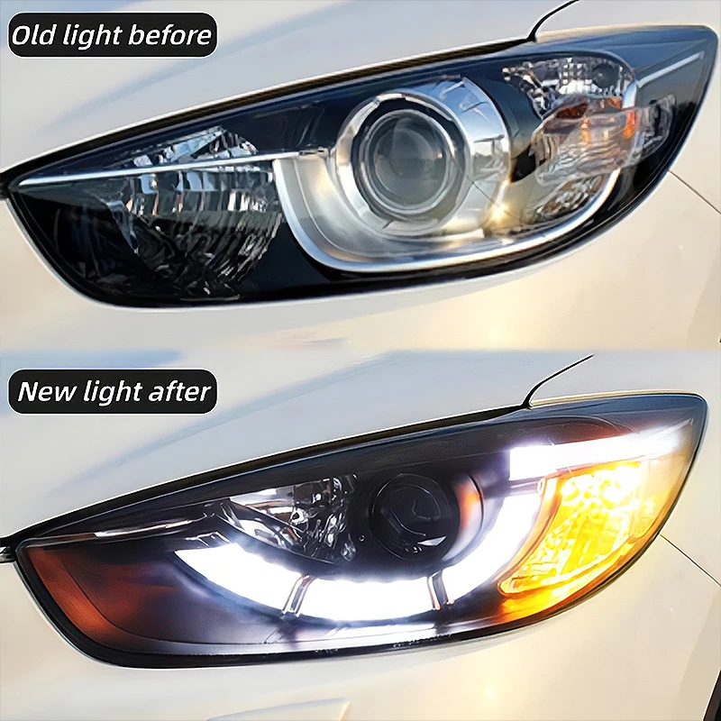 Car Lights for Mazda CX-5 Headlight 2012-2016 LED Projetor Head Lamp CX5 Daytime Running Light Automotive Accessories