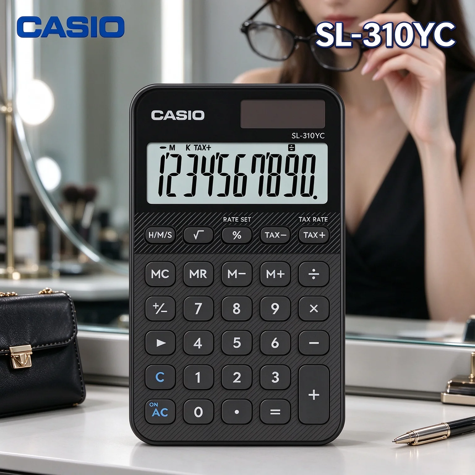 Casio /Tax Calc /Bookkeeping Calc MS20YC/SL310YC/DJ120D/GY120/DY120 Low Power For Tax Calculation Ledger Check