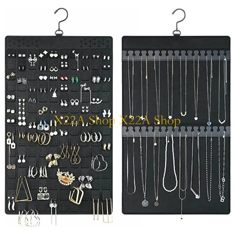 

Unique Compact Hanging Jewelry Holder Felt Pocket Organizers Home Use Convenient Hanging for Jewelry Enthusiasts Accessories