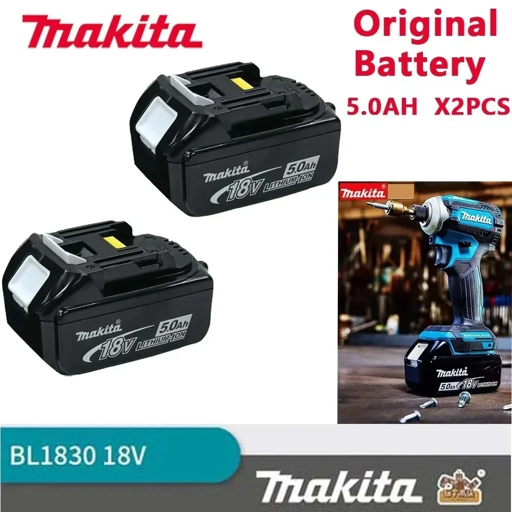 

18V 5.0Ah Makita Original Rechargeable Li-Ion Battery For BL1830 BL1815 BL1860 BL1840 194205-3 Replacement Power Tools Battery