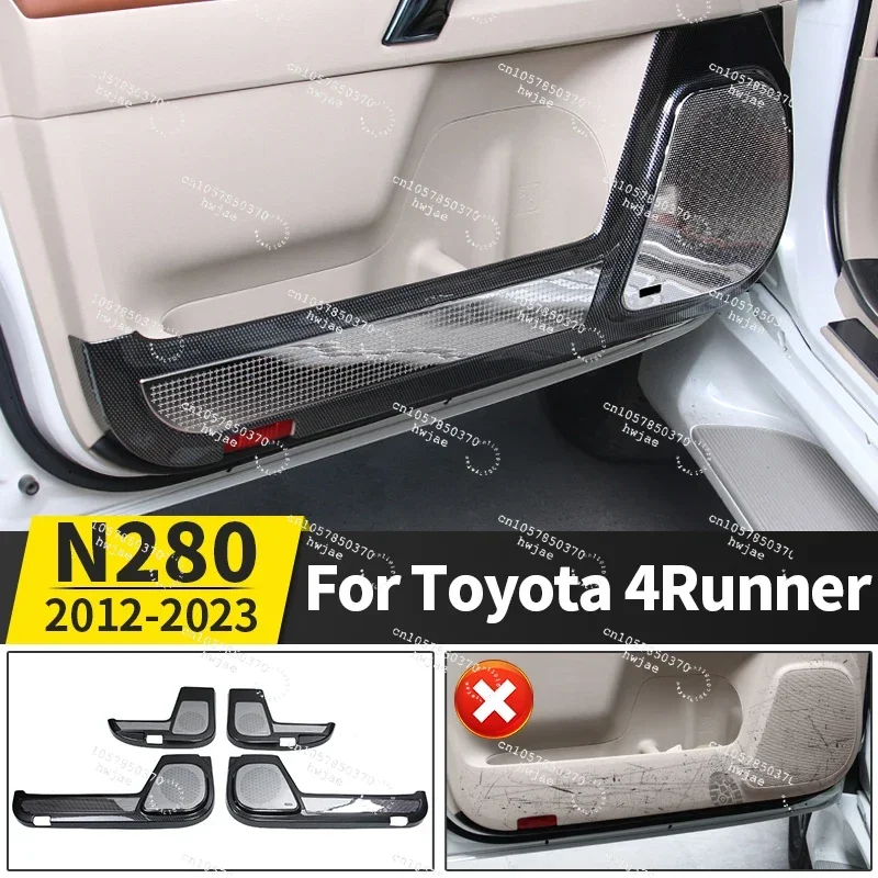 For 2010-2022 Toyota 4runner N280 TRD Pro Sport Premium Interior Modification Accessories Anti-Kick Pad Car Door Horn Cover