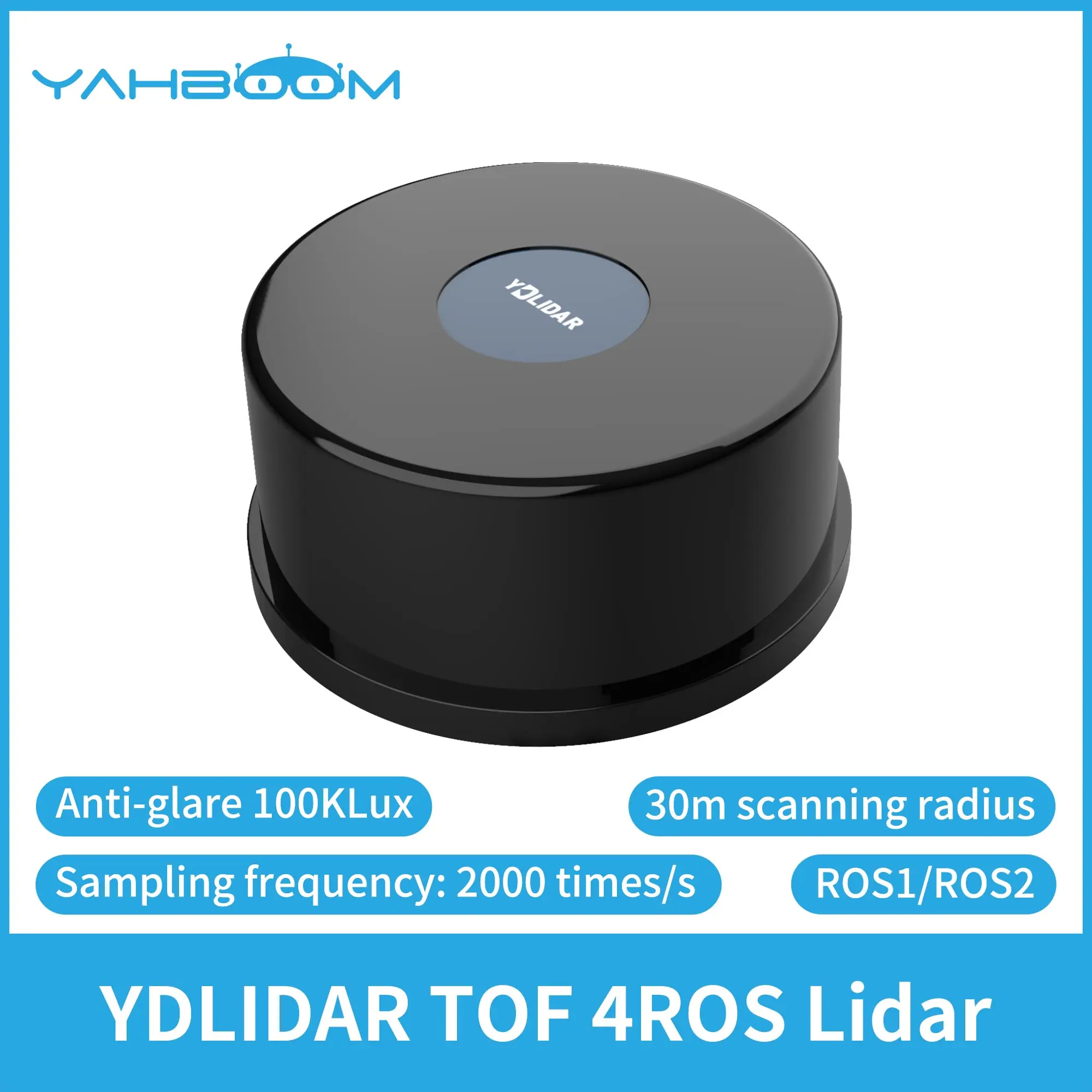 YDLIDAR-Lidar 4ROS TOF 30M Range, impermeable, a prueba de polvo, antideslumbrante, 100KLux, mapeo de alta precisión para ROS ROS2, Raspberry Pi