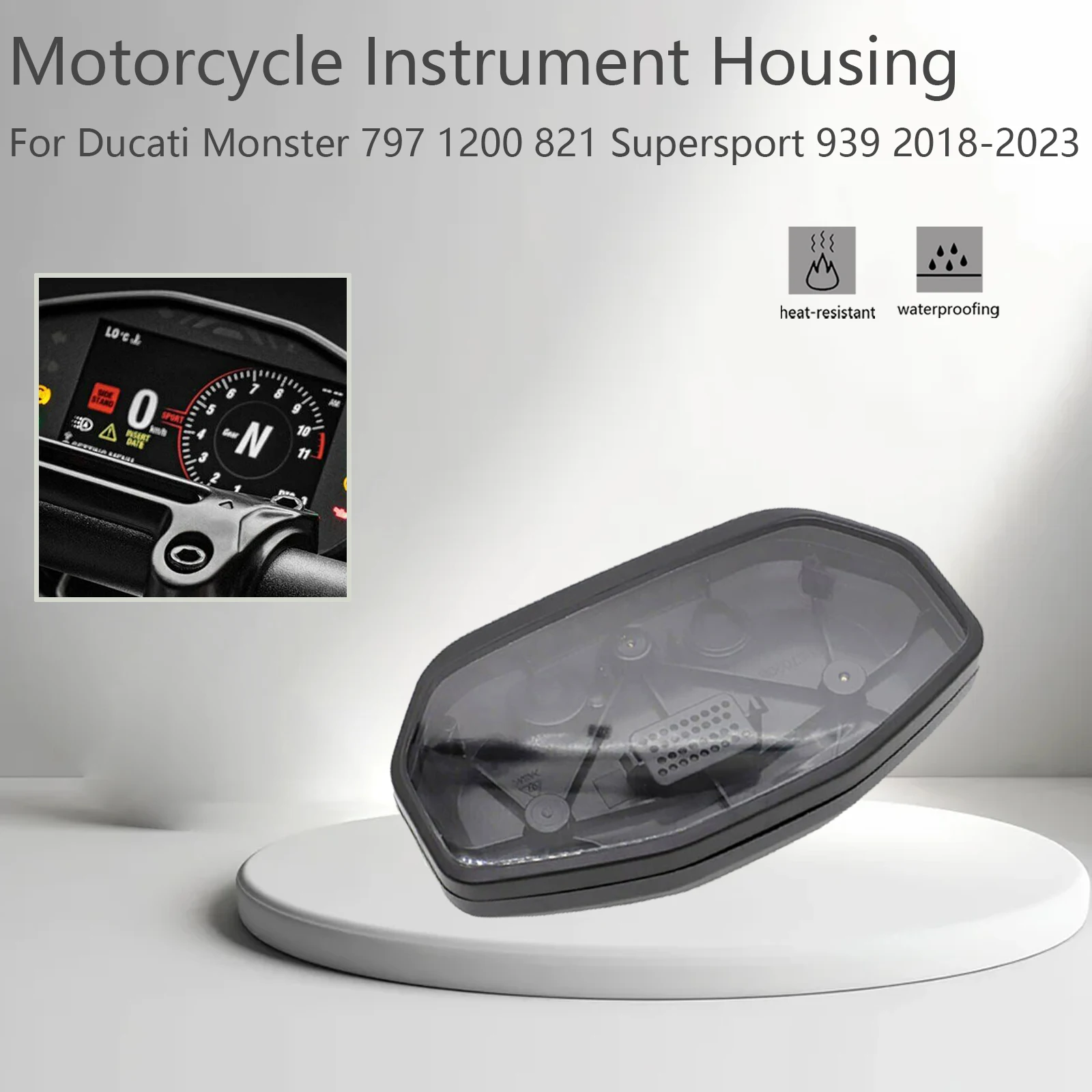 

For Ducati Monster 797 1200 821 939 2018-2023 2022 Motorcycle Instrument Housing Case Shell Cover Speedometer Tachometer Gauges