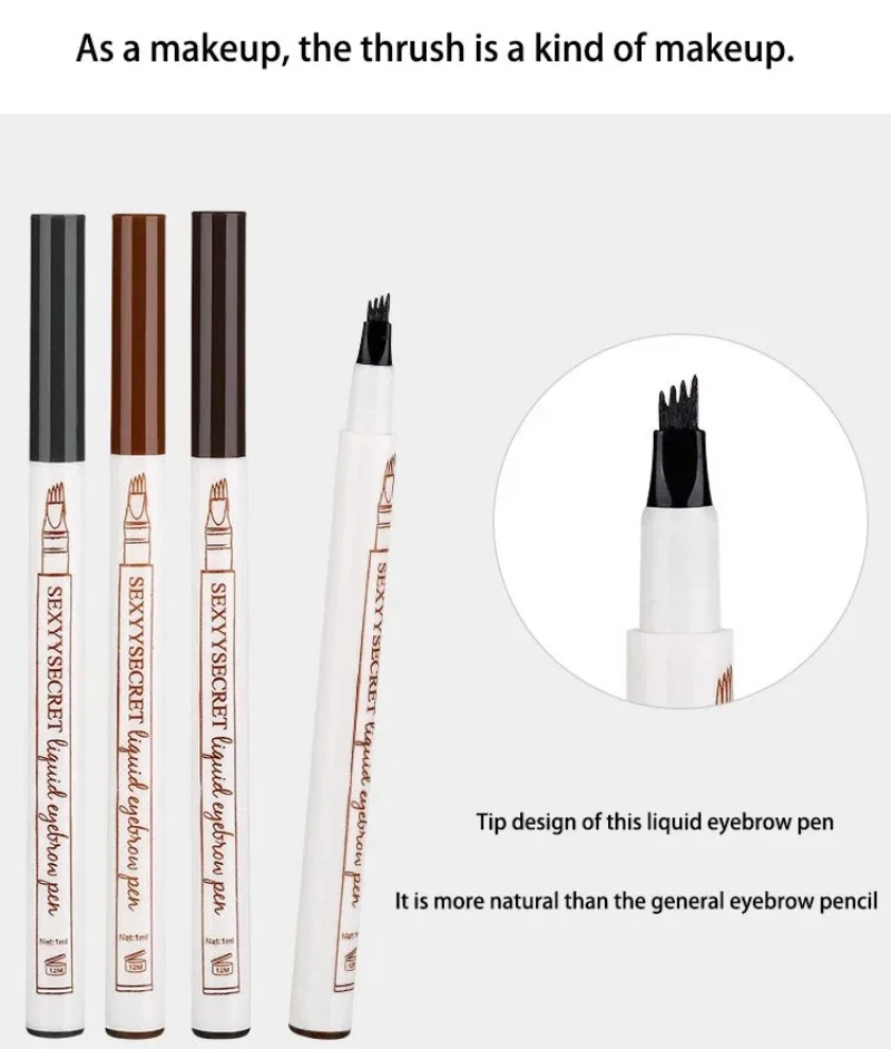 

4 Forks Natural Eyebrow Cream Fiber Dyeing Extension Eyebrow Cream 4D Eyebrow Fiber Gel w Tint Dye Comestics Eyebrow Tattoo Pen