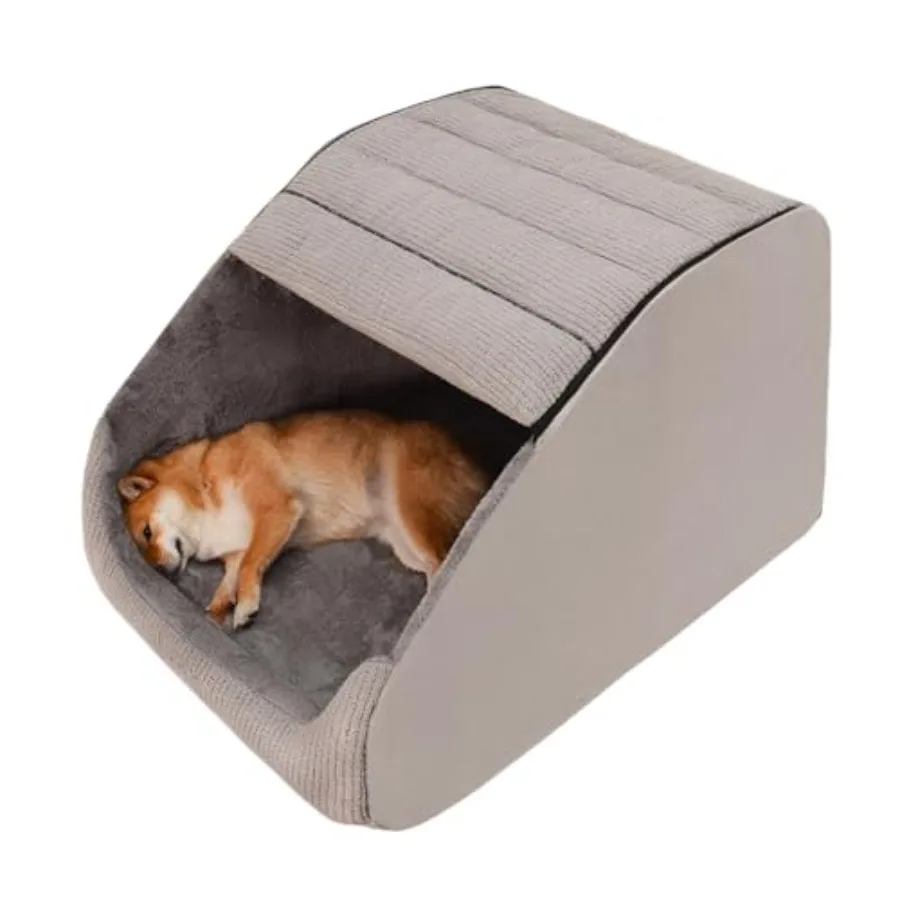 

Extra arge Dog Bed House Cozy Dog House Indoor eory Sponge Push Dog Cave Bed Crate Cushion with Non-Sip Botto for ediu arge Dog