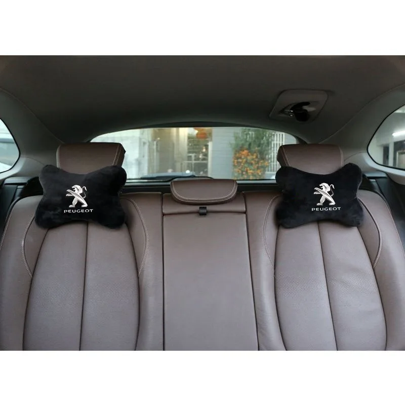 Car Headrest Neck Pillow Seat Belt Shoulder Pad Fit For Peugeot GT 408 4008 308 3008 Rifter 5008 508 2008 208 301 RCZ 407 207