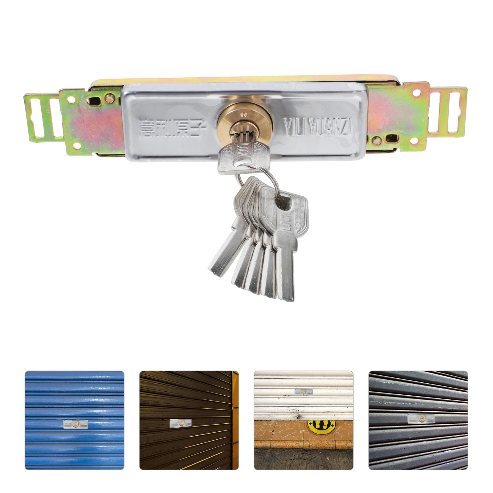 Roller Door Lock Locks Rolling Shutter Keyway Scroll Wheel Vertical Latch Metal for Garage With Keys Warehouse