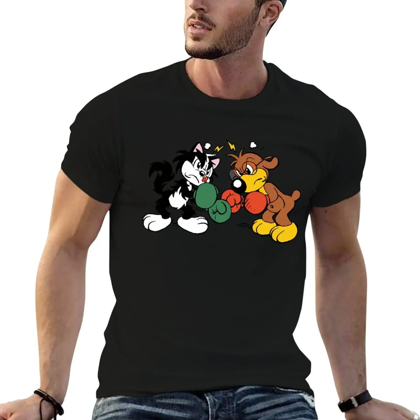 

pif et hercule art gift for fans T-Shirt T-shirts oversize croswit shirt man anime shirt Man t-shirt slim fit t shirts for men