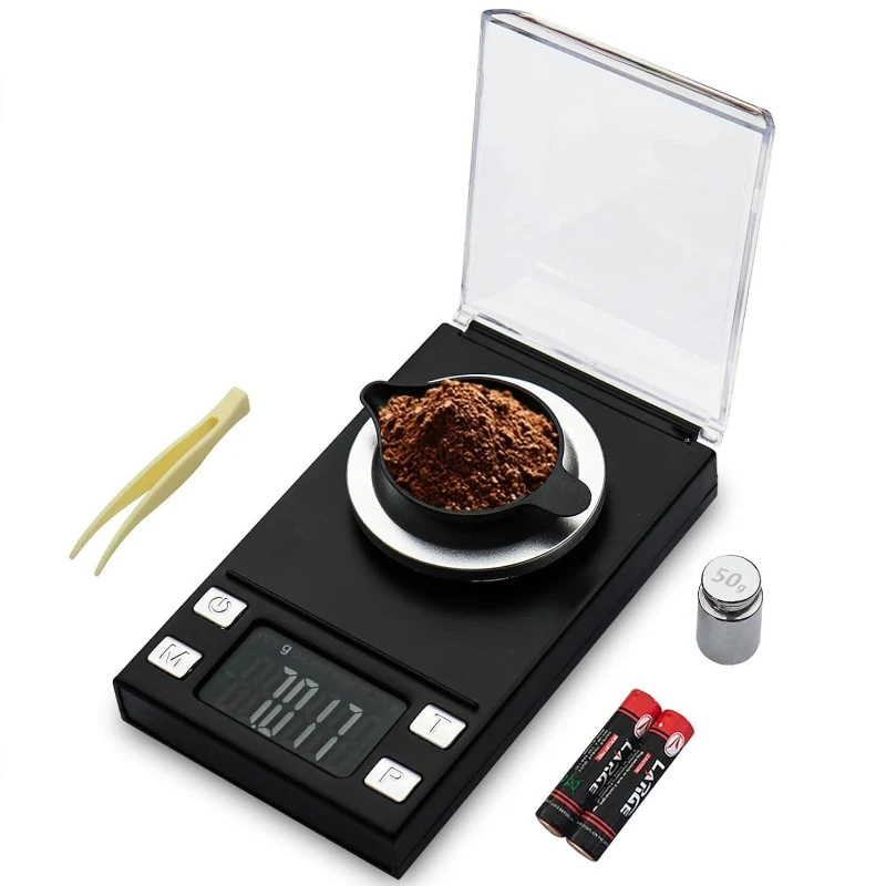 Mini báscula Digital de 100g/50g/20g, báscula de bolsillo de alta precisión 0,001, joyería, balanza de gramos de oro, peso para laboratorio de hierbas medicinales