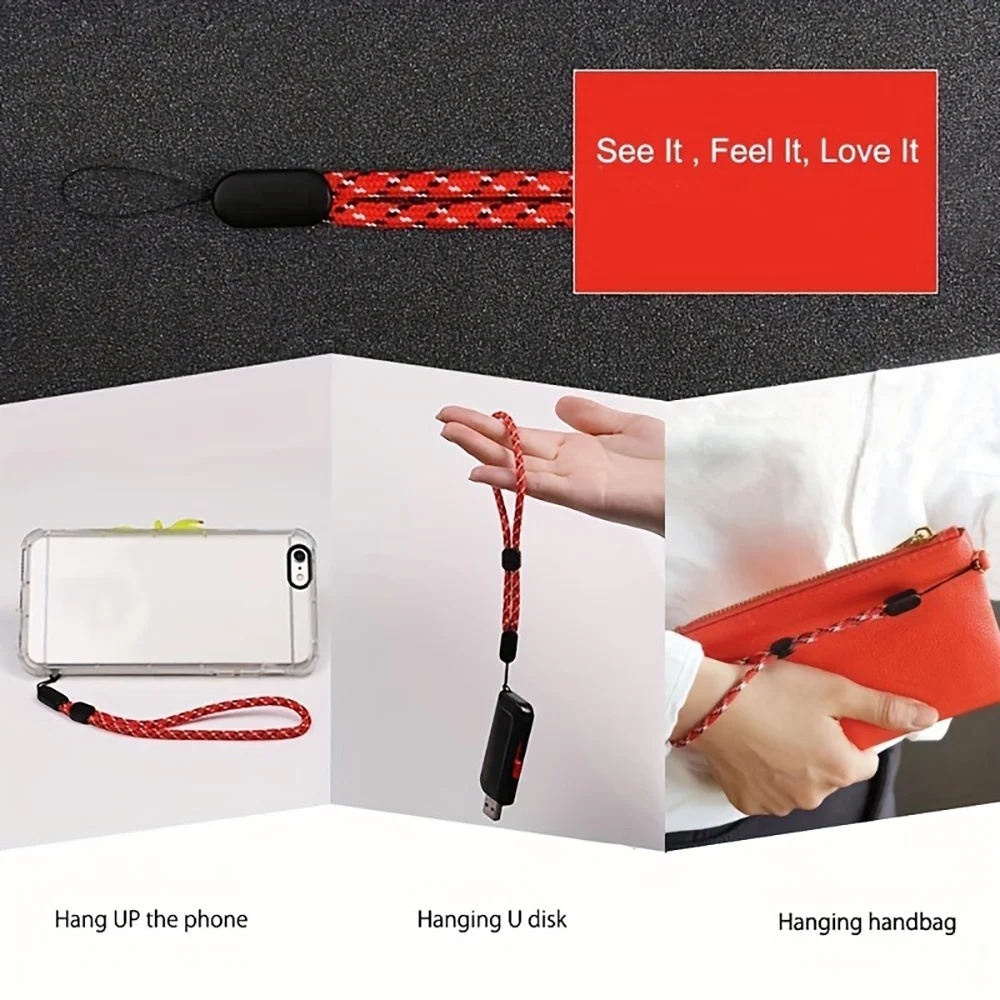 Soft Nylon Wrist Lanyard Adjustable Length Secure Swivel Clip For Smartphone Camera Keys & ID Badge Daily Carry Essential - Detail 1