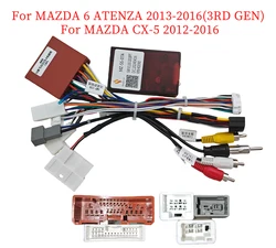 Car 16PIN Android Wire Harness Adapter Canbus Box Decoder For Mazda 6 Atenza CX-5 CX5 MZ-SS-07A