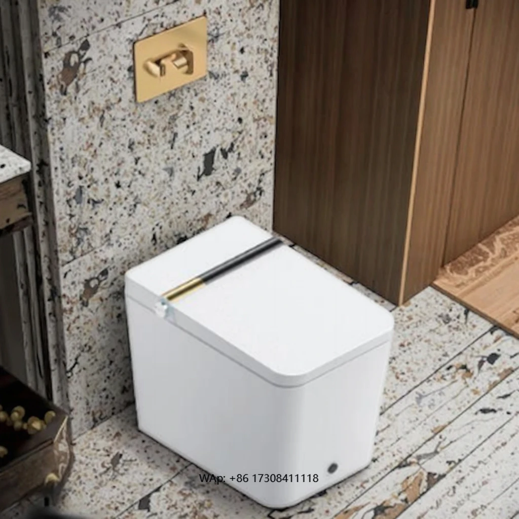 Smart Toilet Seat Automatic Composting Watermark Bidet Black White Tankless Wall Hung Smart Bowl Toilet Intelligent
