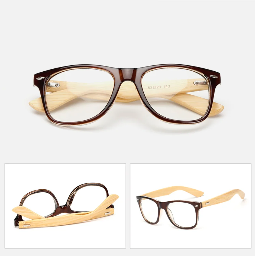 Bambusholzbeine, schwarz, verschreibungspflichtige Myopie-Sonnenbrille für Herren und Damen, Designer, quadratisch, getönte Kurzsichtigkeitsbrille, Schatten, Fahrbrille – Detail 16