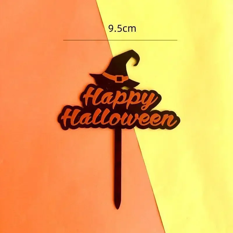 Halloween-Kuchendekoration Cartoon-Kürbis-Zauberer-Bär-Puppe Ornamente Regenbogenbogen Spinnennetz Kürbis für Feiertagspartys Kuchendekoration – Detail 29