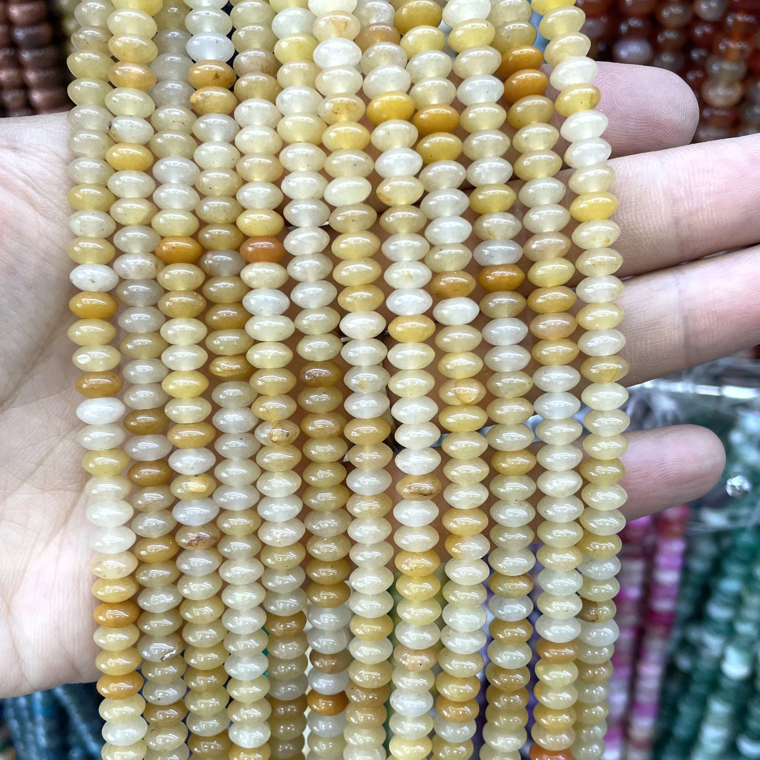 3X6MM Naturstein Rondelle Quarz Achat Türkis Runde Zwischenperlen für Schmuckherstellung DIY Armband Halskette Zubehör – Detail 20