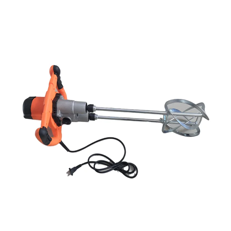 1600w Portable Handheld Paint Mixer Mini Electric Cement Concrete Mixing Tool Two Head