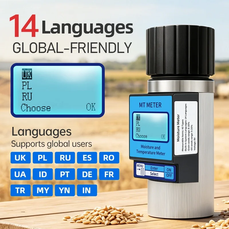 High-precision Grain Moisture Meter Corn/Paddy Rice Analyzer High-Accuracy Humidity Tester Shandong Origin 14 Ruixiangtong 1
