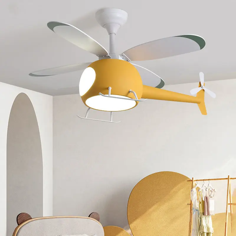 helicopter modern aircraft ceiling fan with led light Children's lights chandeliers with fans backlit lamp chandelier lighting