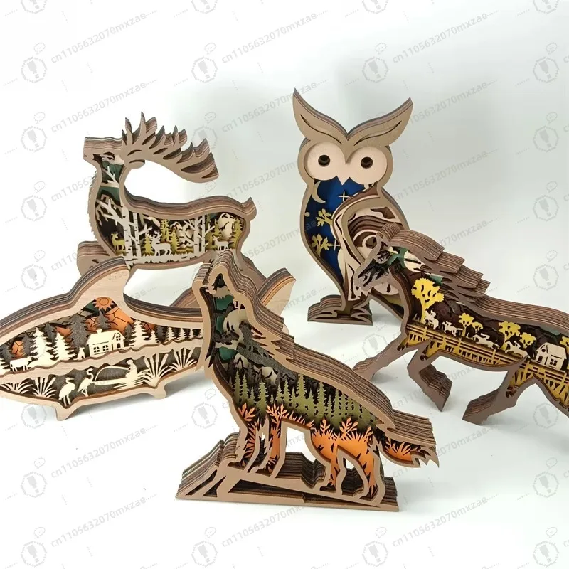 Who knows! Christmas hanging this 3D wood carving animal decoration, the home becomes warm Nordic style in seconds