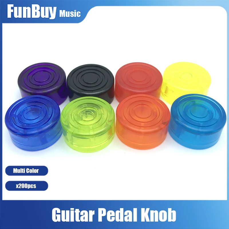 200pcs Guitar Effect Pedal Foot Nail Cap Candy Color Foot Switch Toppers Knob Plastic Gutiar Pedal Footswitch Protector Parts