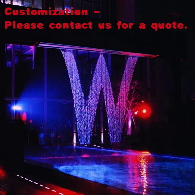 custom.2026 Outdoor Wall Digital Screen Curtain Wall Graphical Wall Waterfall Fountain