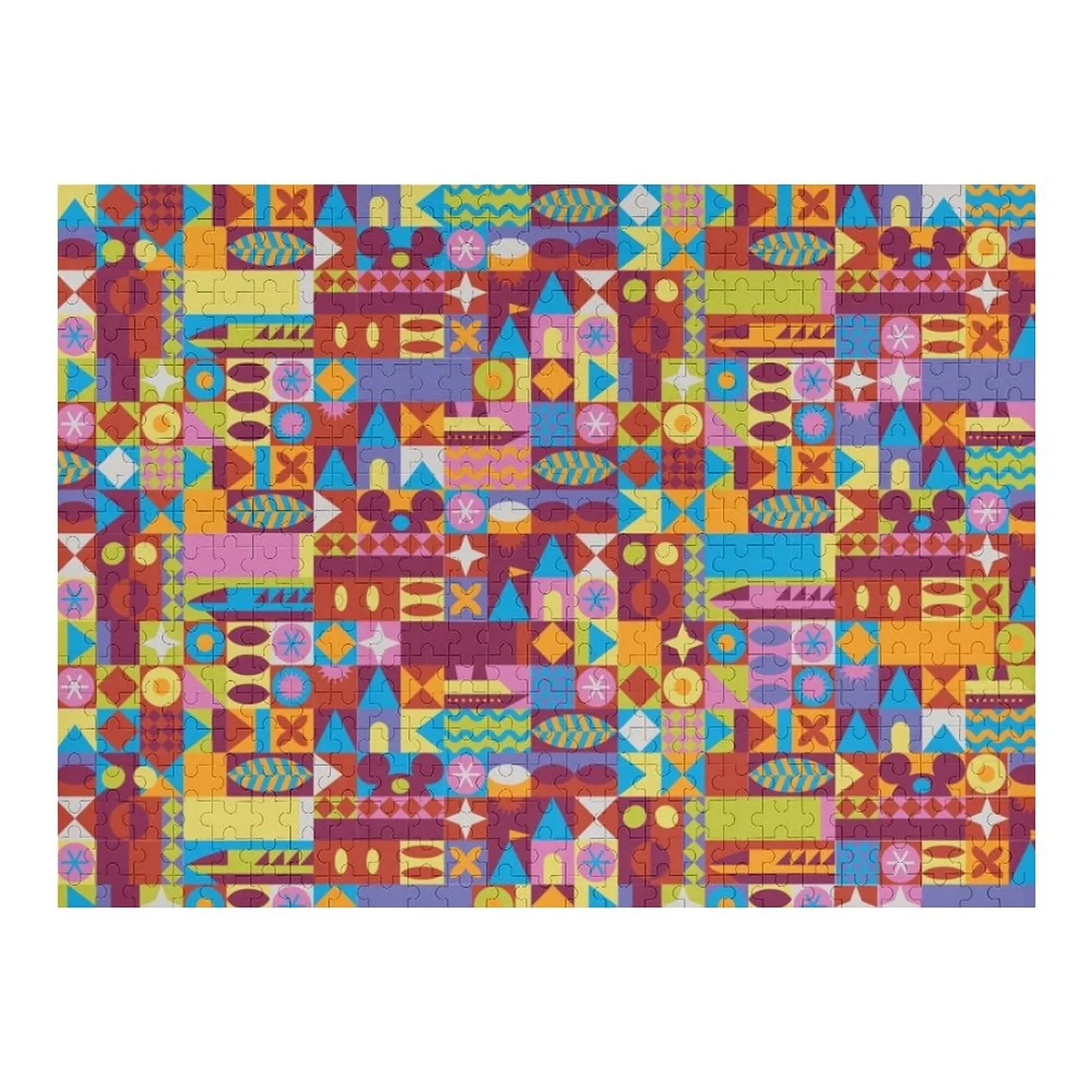 

Retro Color Blocks Jigsaw Puzzle Personalized Gift Customized Toys For Kids Puzzle