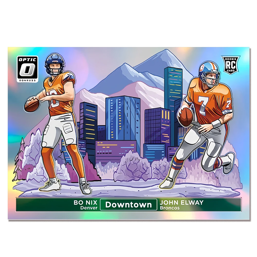 PANINI DIY 15PCS/SET Downtown Duos 2024 football Mahomes BROCK PURDY MCCARTHY JAYDEN DANIELS Homemade laser collectible cards