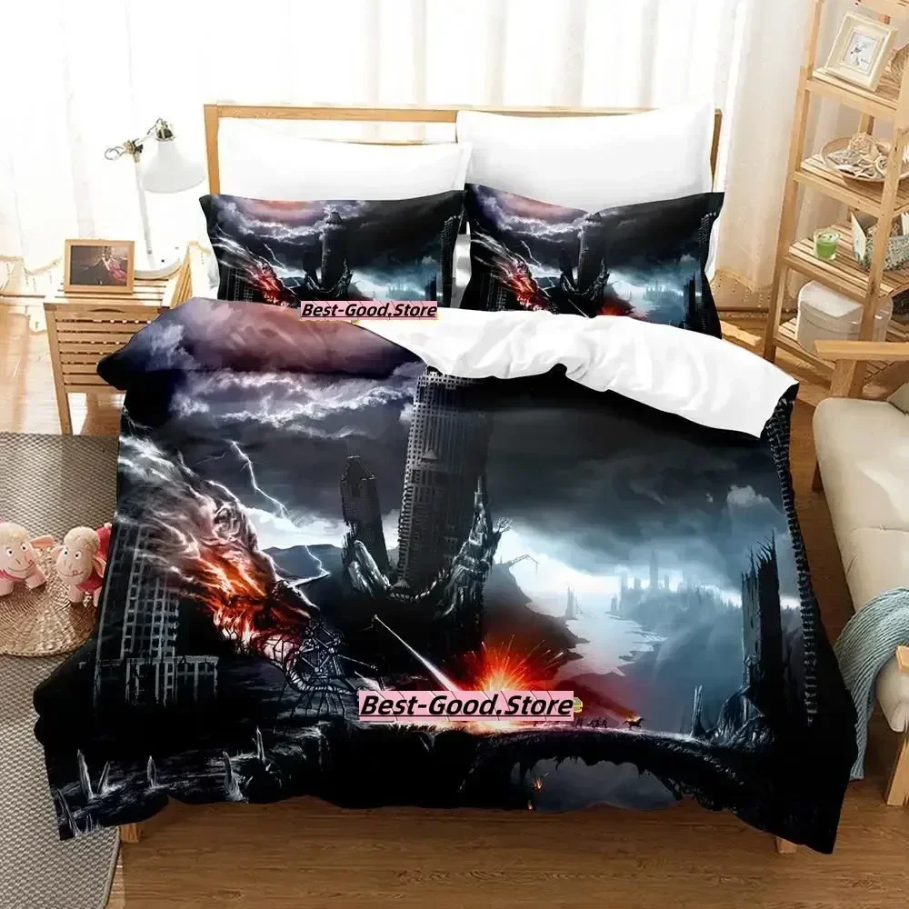 New Sci Fi Battle Bedding Set Single Twin Full Queen King Size Bed Set Adult Kid Bedroom Duvetcover Sets Anime parure de lit Bed