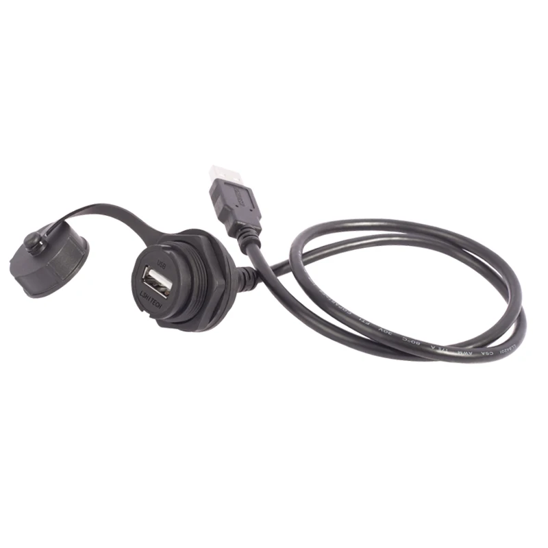 M25.2 Single Layer USB2.0 Waterproof Extension Cable 0.1m-5m Adapter for Outdoor Instruments And New Energy Equipment