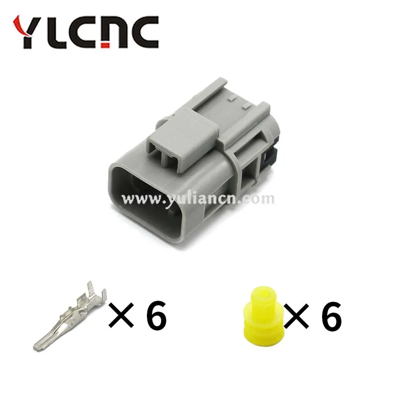 YLCNC factory direct sales 1Set 6Pin Auto Digger Oil Door Connector Car Excavator throttle Motor Plug 7122-1864-40 7223-1864-40