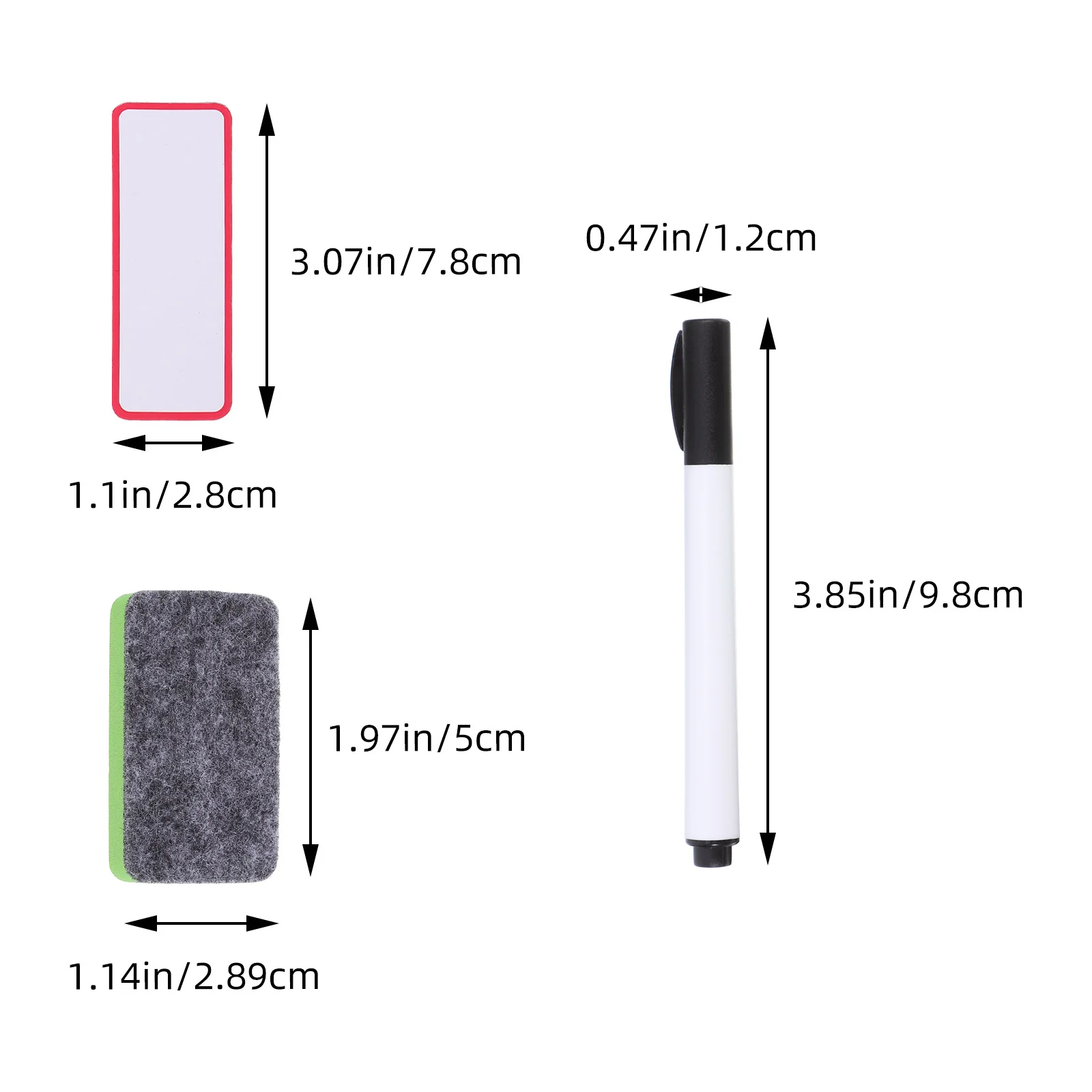 54 قطعة ملصقات مغناطيسية قابلة لإعادة الاستخدام شرائط قابلة للمسح الجاف للكتابة للسبورة البيضاء منظم خزانة الثلاجة علامات الاسم المرنة لوحة التسمية #5