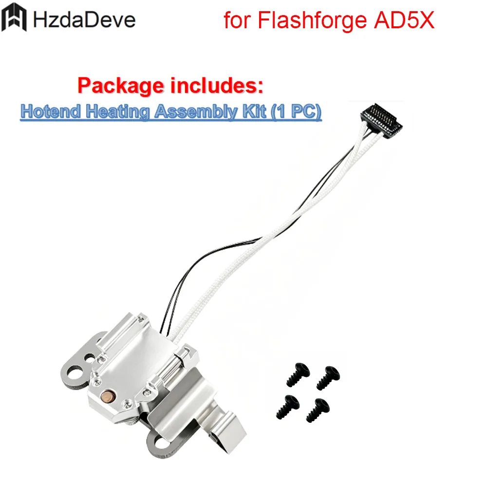 

Hotend Heating Assembly Kit for AD5X Heat Resistant Heating Component with Base Clip Heater Cartridge Thermistor Temperature