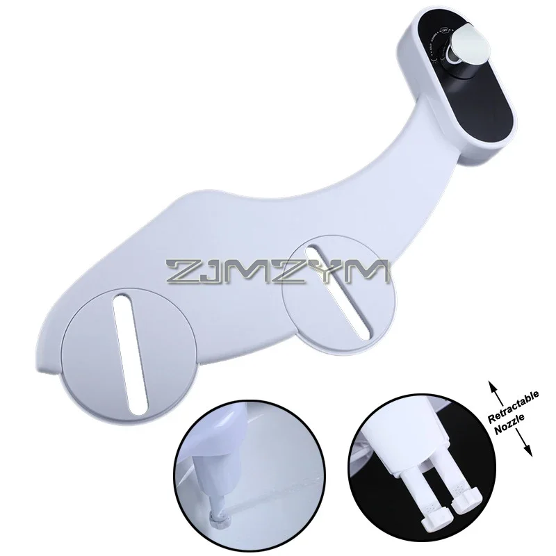 Bidet Attachment for Toilet, Dual Nozzle (Cold & Hot Wash) Non-Electric Fresh Water Bidet Toilet Seat Attachment with Nozzle