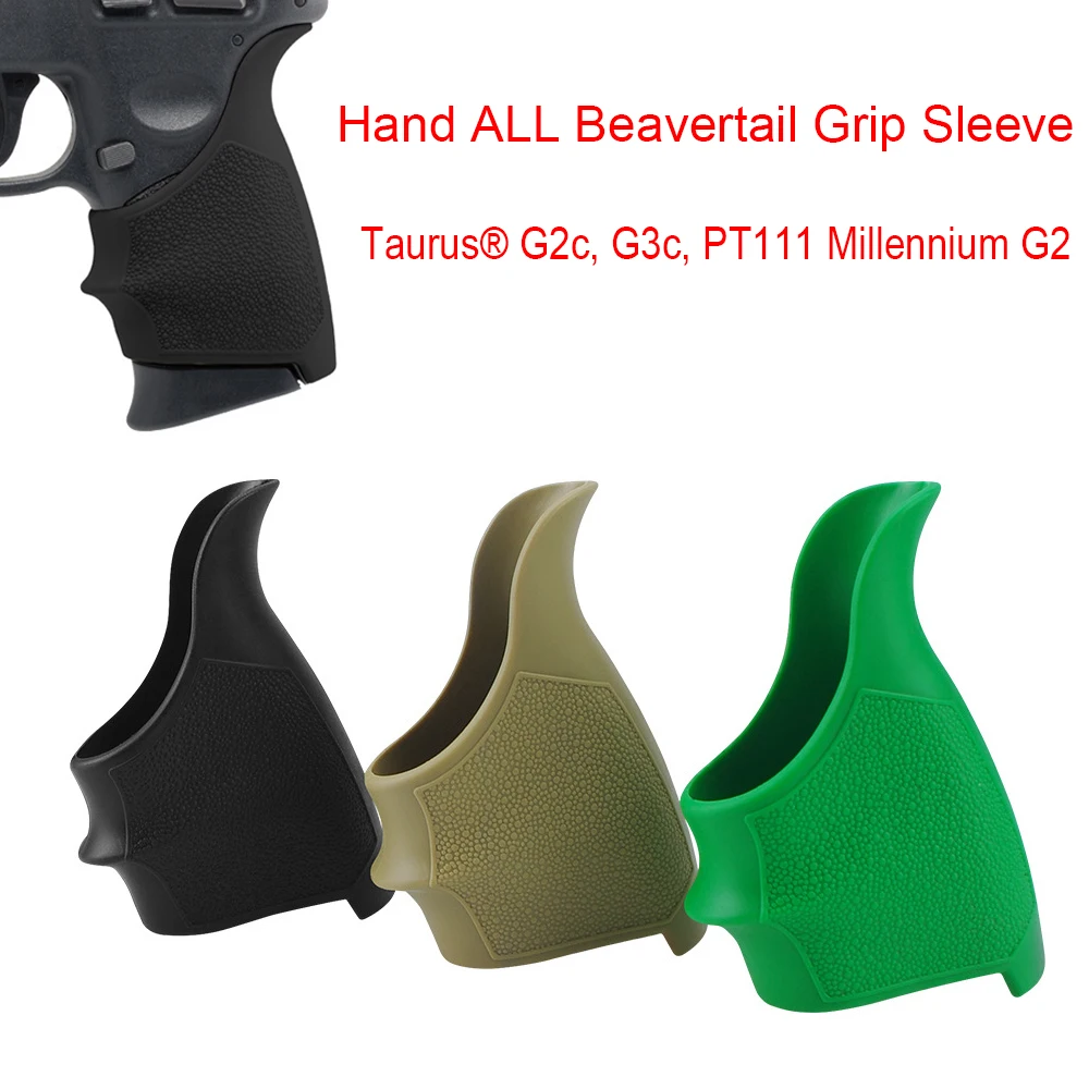 Tactical Rubber Hand ALL Beavertail Grip Sleeve Taurus® G2c, G3c, PT111 Millennium G2 Hunting Gun Accessories Covers