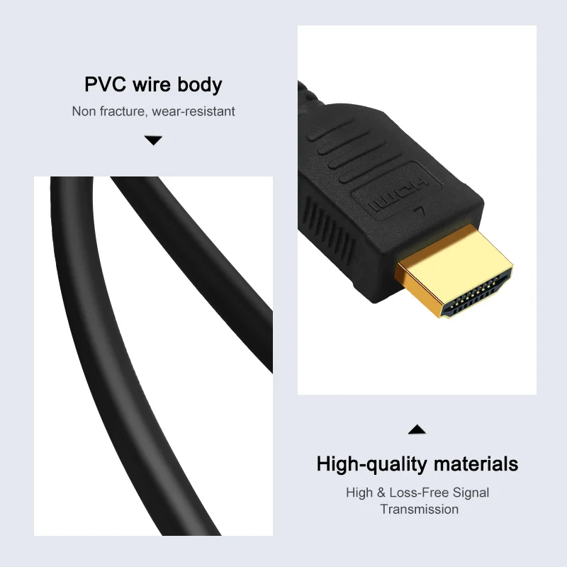 Kabel HDMI 2.0 4K 60 HDMI z męskiego na męskie Ultra High Speed 18 Gbps 1080p HDPC 3D 4K Hdmi do laptopów monitory