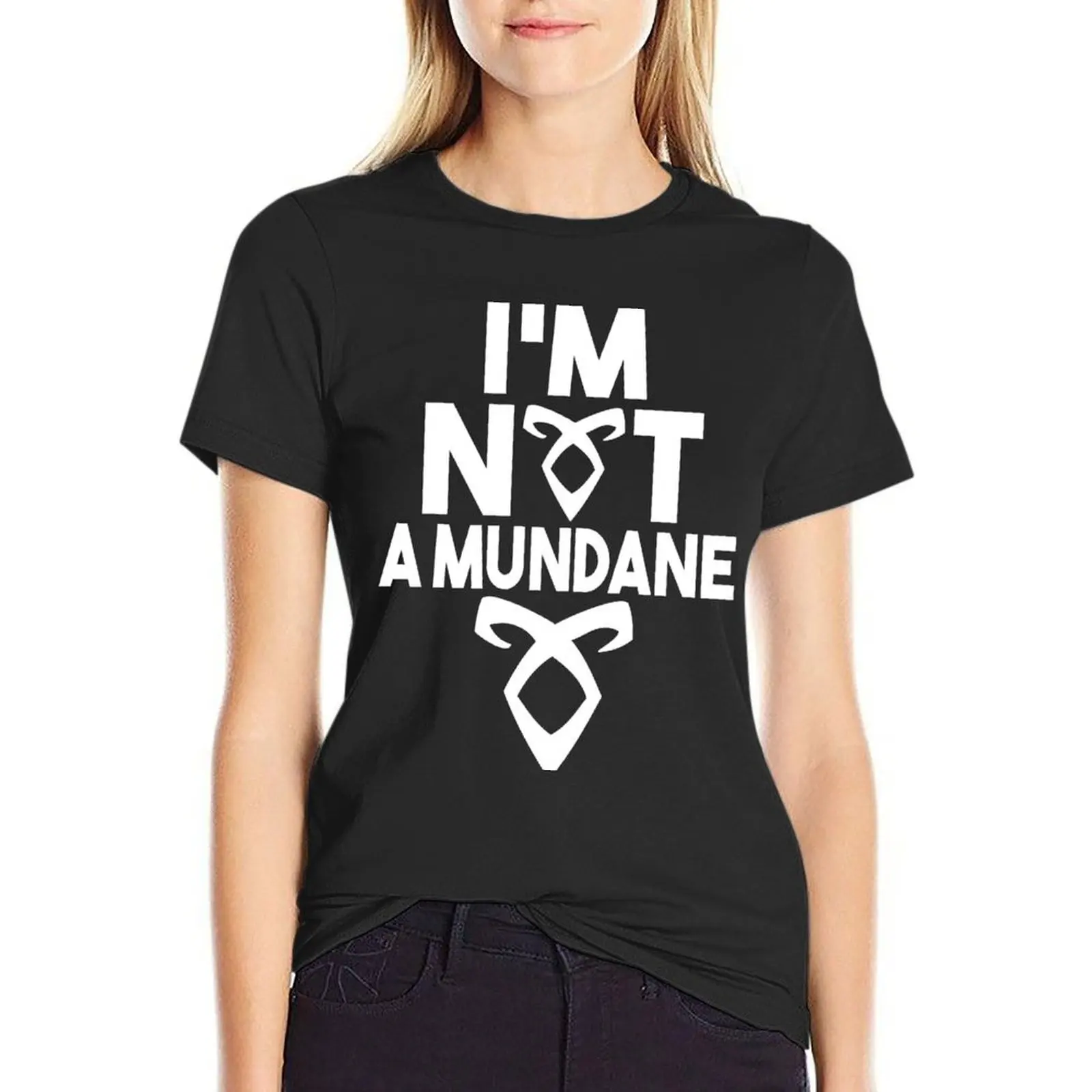 

Not a mundane v2 T-Shirt Blouse graphics female aesthetic clothes cute t-shirts for Women