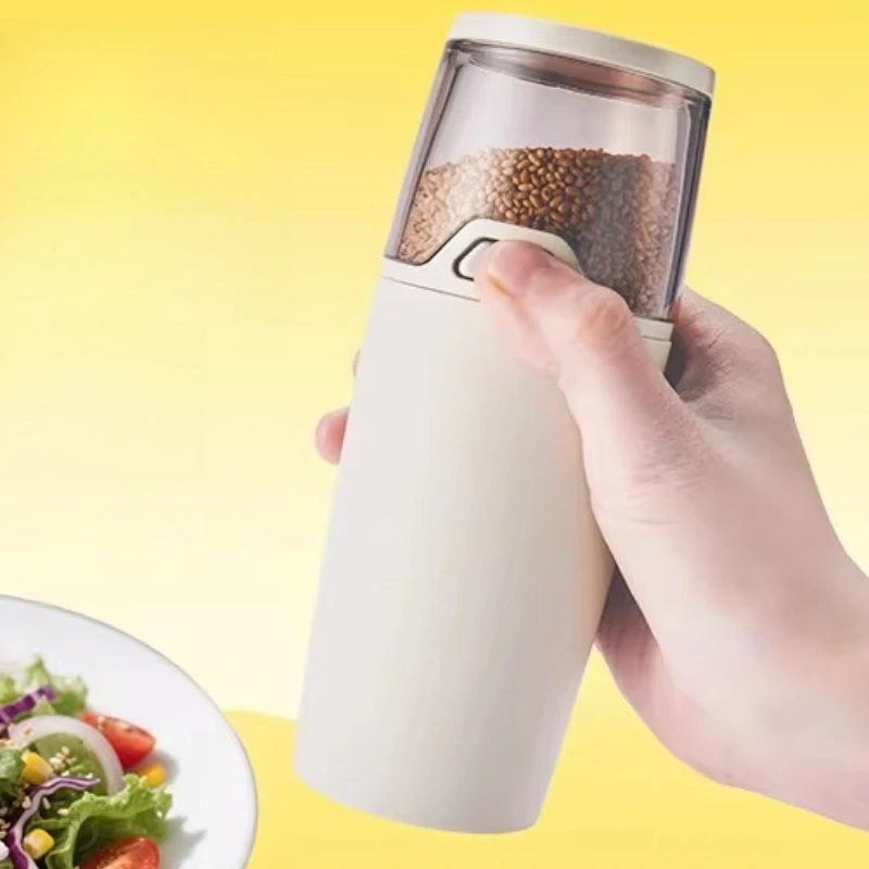 Electric Sesame Grinder Kitchen Household Automatic Ceramic Plate Spice Seasoning Bottle Jar
