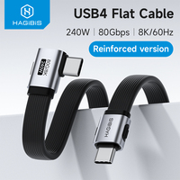 Hagibis USB C to USB C Cable Right Angle USB Type C Charger Fast Charging Cord 90 Degree PD 240W 80G for iPhone 17 External SSD